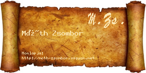 Móth Zsombor névjegykártya