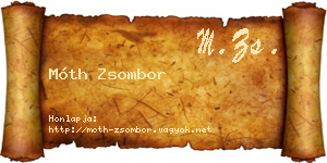 Móth Zsombor névjegykártya